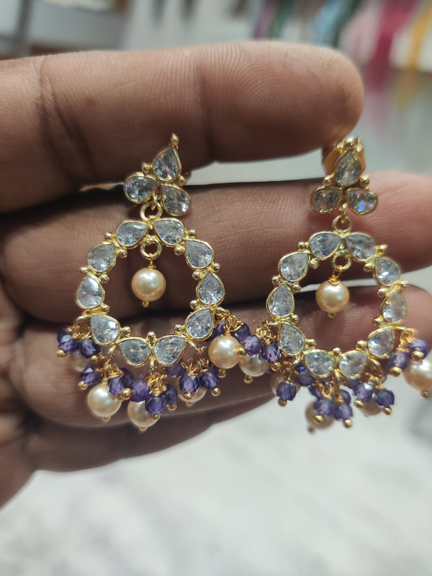 Chandbali ear rings