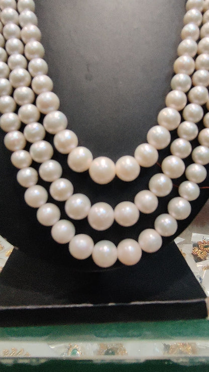3 lines graduateion fresh water pearls